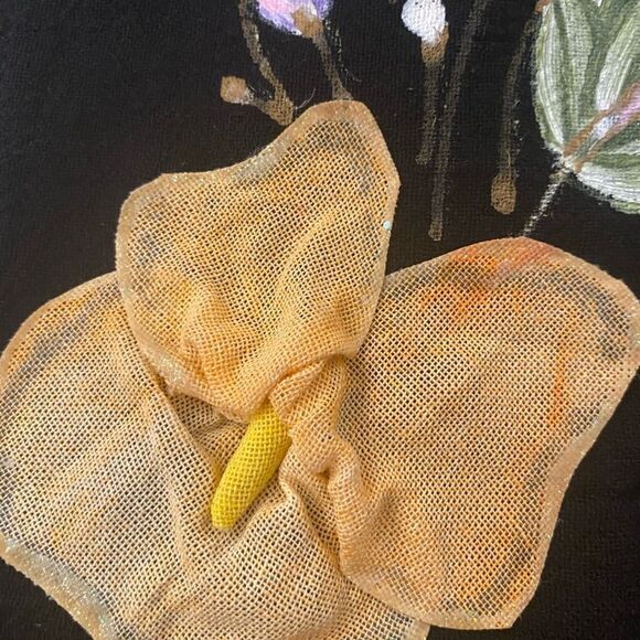 Ana R. By Ana Rosa 100% floral handmade scarf/ shawl , made in Mexico - Picture 9 of 11